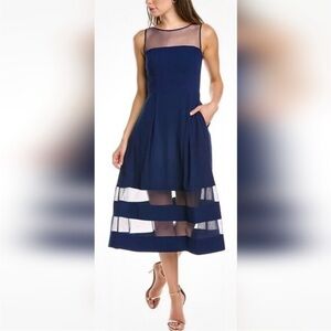 Aidan by Aidan Mattox Blue Sleeveless High Low Dress